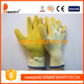 White Cotton Shell Yellow Latex Coated Working Gloves (DKL323)